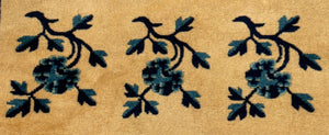 Chinese Blue & Cream Flower Rug, 5' x 3' (9008704717107)