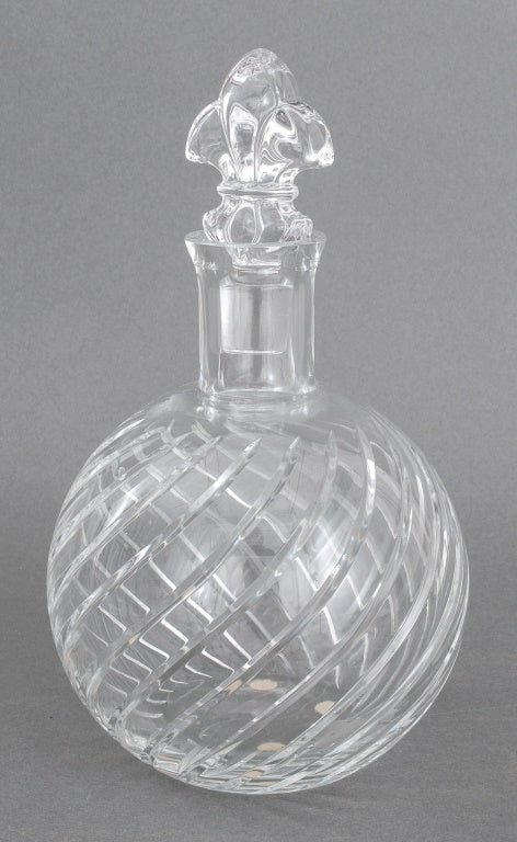 A Beautiful Vintage Clear Cut Crystal Large Carafe or Decanter, Elzet  Collection 