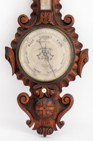English H. Barnascone Sheffield Oak Barometer (8365137133875)