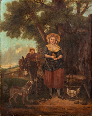 H.G. Kingsley Pastoral Oil on Canvas, 18th C. (8416146227507)