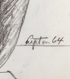 Seymour Lipton Sculpture Study Sketch, 1964 (8932234920243)