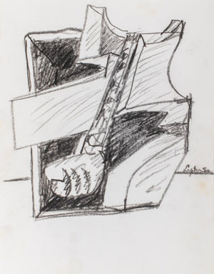 Seymour Lipton Sculpture Study Sketch, 1950 (8932327096627)