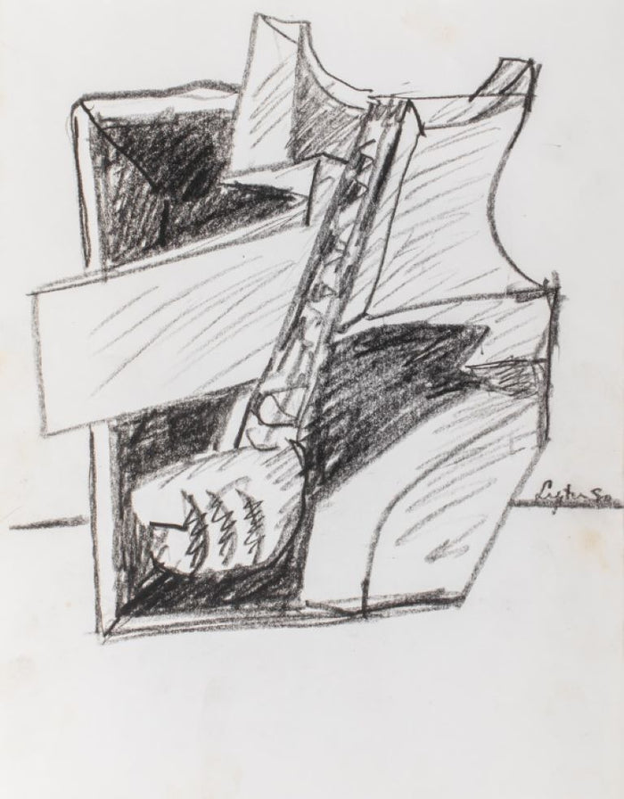 Seymour Lipton Sculpture Study Sketch, 1950