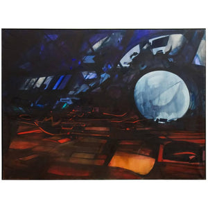 John Hultberg 'World Turned to Coal' Abstract Landscape Painting (6719834226845)