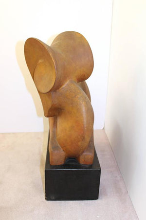 Modern Joseph Martinek Carved Wood Sculptural Ibex (6719710953629)