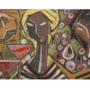Tanciullacci Italian Ceramic Mural of Three Cubist Women at a Cocktail Party (6719711510685)
