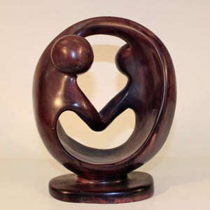 Midcentury Abstract Sculpture in Brown Stone (6719711838365)