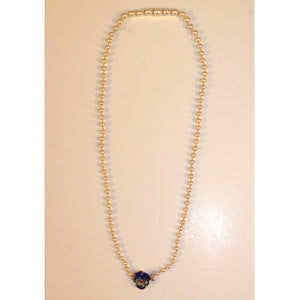 Strand of Cultured Pearls with Enameled 14K Clasp (6719707906205)