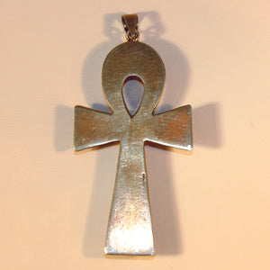 Egyptian Style Vermeil Silver and Coral Ankh Pendant (6719708070045)