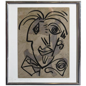 Abstract 'Pablo Picasso' Portrait by Peter Keil, Signed (6719715115165)
