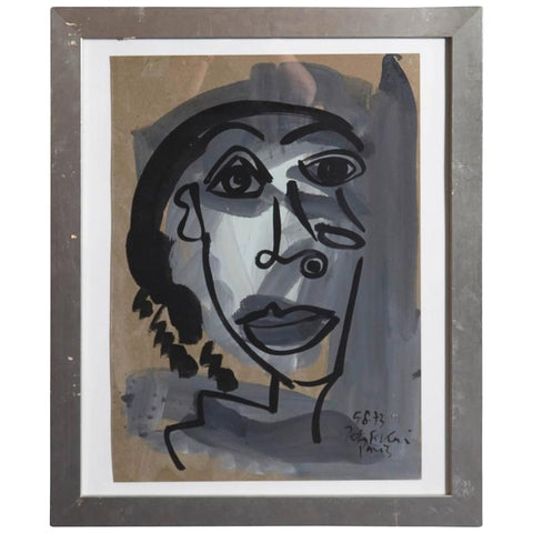 Modern Abstract Oil Portrait  'My Friend Pablo Picasso' by Peter Keil