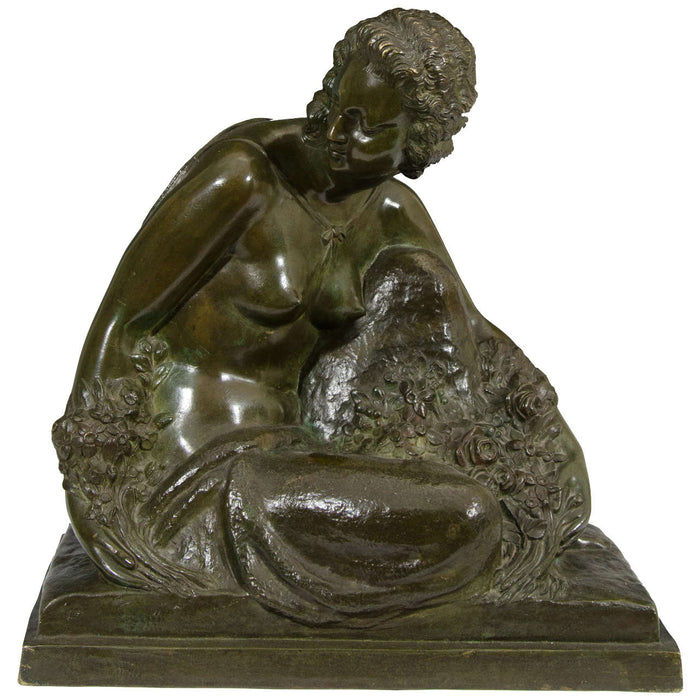 Marcel-Andre Bouraine Figurative Bronze Sculpture of a Woman