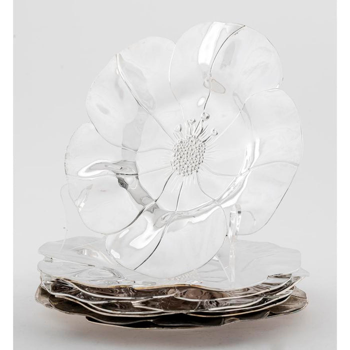International Silver Co. Silver Plate Flower Plates, set of 7