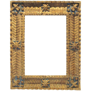 Spanish Colonial Baroque Deeply Carved Geometric Wood Frame (6719973785757)