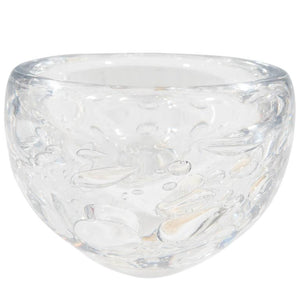 Vintage Swedish Decorative Glass Bowl with Controlled Bubbles by Kosta (6719584272541)