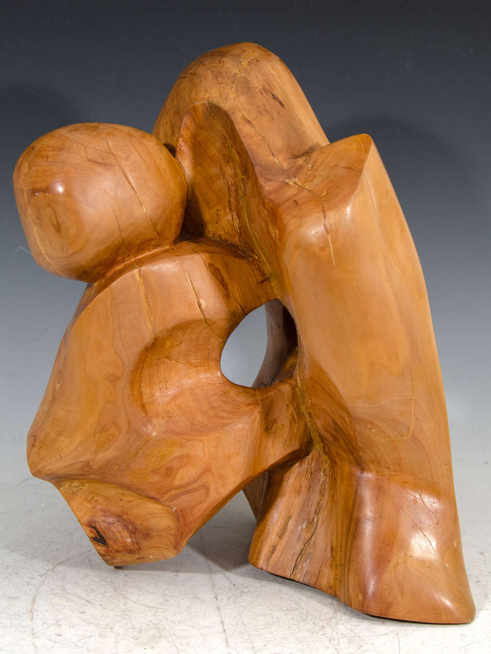 Mid 20th Century Abstract Figurative Wood Sculpture in the Style