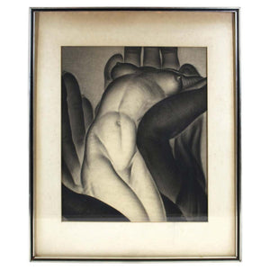 Major Felten 'Bilitis' American Art Deco Female Nude Charcoal Drawing (6720005865629)