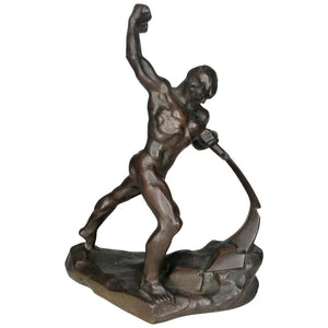 Evgeniy Vuchetich 'Let Us Beat Swords into Plowshares' Soviet Bronze Sculpture (6720023068829)