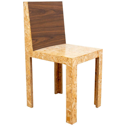 Chris Rucker Contemporary Faux Wood Side Chair