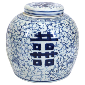 Chinese Blue and White Ceramic Ginger Jar (6720029687965)
