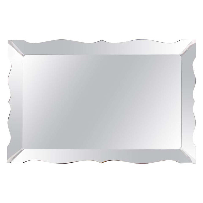 Hollywood Regency Mirror With Scalloped Border