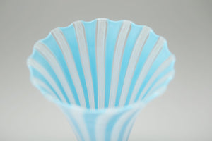 Salviati Murano Italian Venetian Ice Blue Glass Goblet (6719997378717)