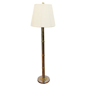 Mid-Century Modern Chrome & Brass Floor Lamp (7003969028253)