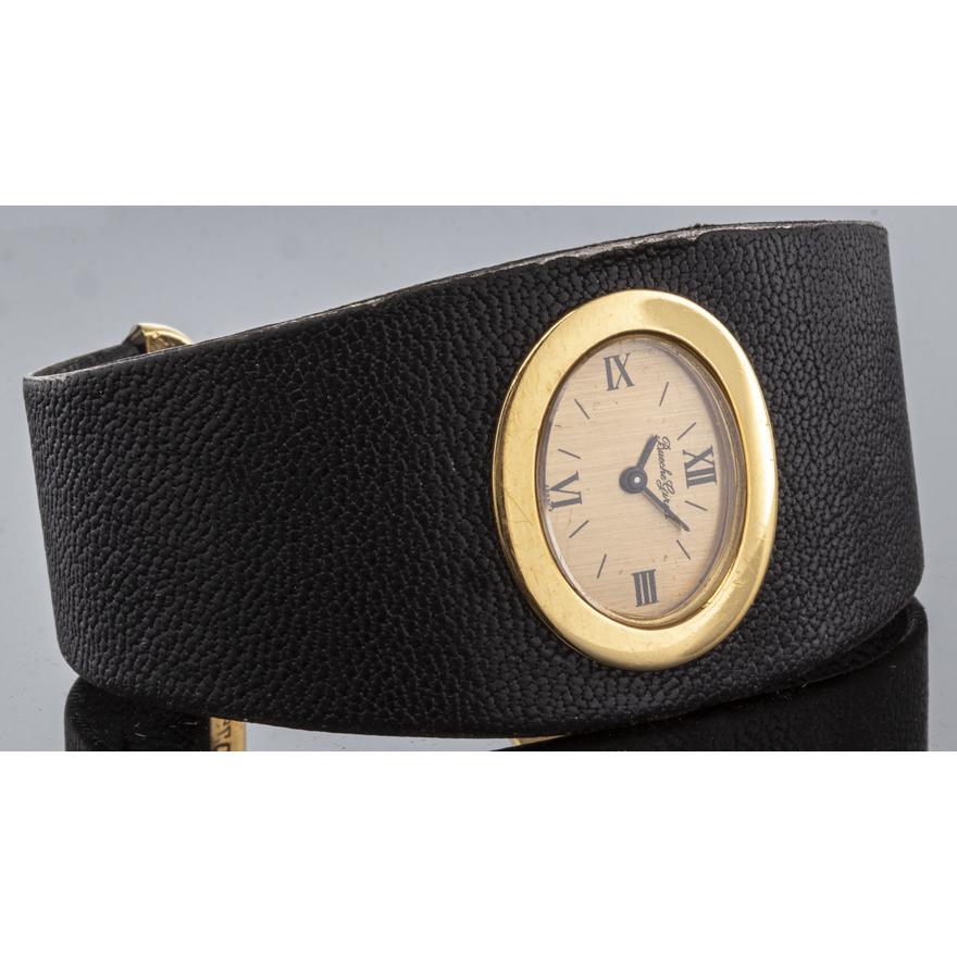 Guess Black Genuine Leather Cuff Watch. Color: Black | Lyst