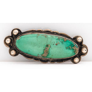Navajo Native American Silver Turquoise Brooch or Pin (7248824762525)
