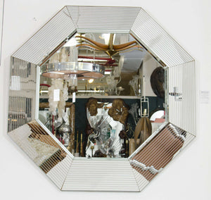 Modern Octagonal Wall Mirror in the Style of Karl Springer, 1970s (6719571689629)