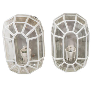 Pair of Faceted Glass Sconces by Glashutte Limburg (6719620743325)