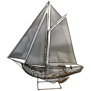 Curtis Jere Brutalist Sailboat Sculpture (6719810961565)