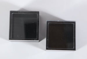 Pair of Black and Clear Lucite Decorative Boxes (7091545309341)