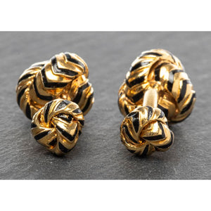 Tiffany & Co Inspired 18k Gold Enamel Cufflinks (7199262245021)