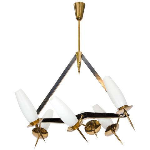 A 1950’s French Adjustable Arm Chandelier