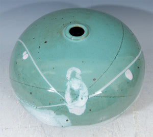 Japanese Studio Round Ceramic Vase 1960s (6719614845085)