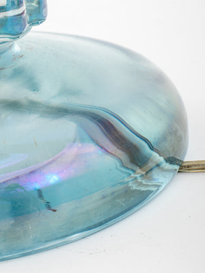 Mid Century Modern Blue Glass Table Lamp (7487856148637)