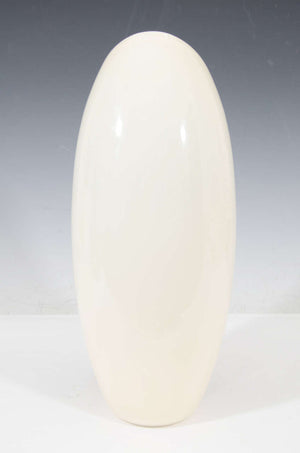Seguso Off-White Oval Form Glass Vase (6719564972189)