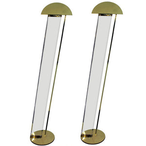 Fredrick Ramond Hollywood Regency Floor Lamps in Lucite and Brass (6719794774173)