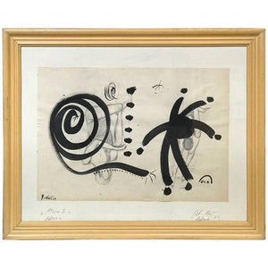 Peter Keil Abstract Painting Homage to Miro, Framed (6719803359389)