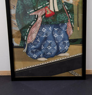 Meiji Period Japanese Imperial Painting on Silk, with Green Robed Man (6719675990173)