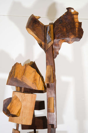 George Nakashima Style Modern Abstract Wood Floor Sculpture (6719656624285)