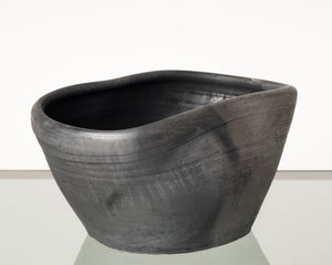 "Carbone" Charcoal and Silver Finish Terracotta Bowl by Facto Atelier Paris (8137986244915)