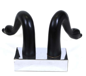 Asian Modern Ebonized Swan Head Sculpture (6787135176861)