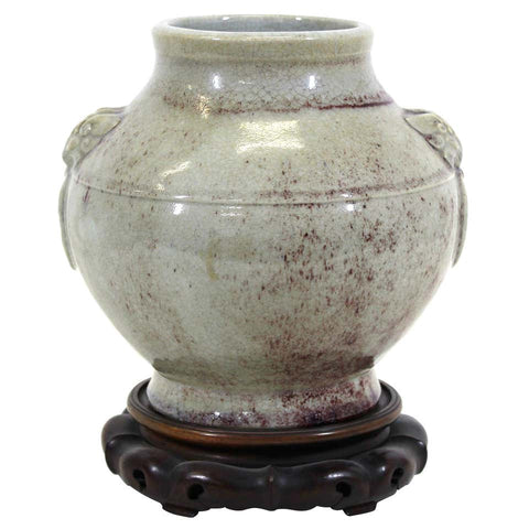 Chinese Song Style Celadon Ceramic Jar Vase