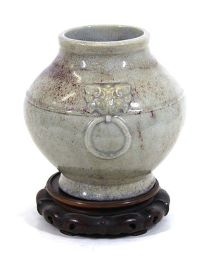 Chinese Qing Style Celadon Ceramic Jar Vase (6787387981981)