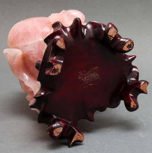 Chinese Rose Quartz Carved Peach Sculptures (6766326349981)