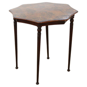English Edwardian Style Parquetry Side Table (6787281485981)