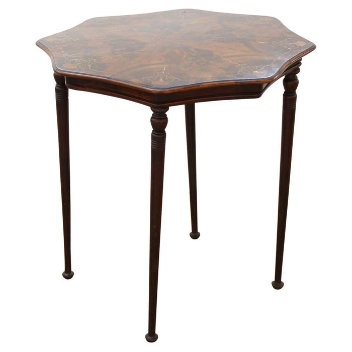 English Edwardian Style Parquetry Side Table