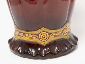 English Royal Doulton Style Ruby Ware Pottery Umbrella Stand (6788327112861)